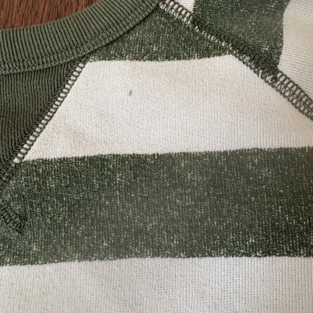Gap kids boys green and white striped shirt